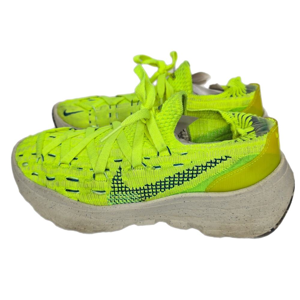 Nike Space‎ Hippie 04 Lemon Twist Sneakers Neon Yellow Kicks Women's Size 7 Cool